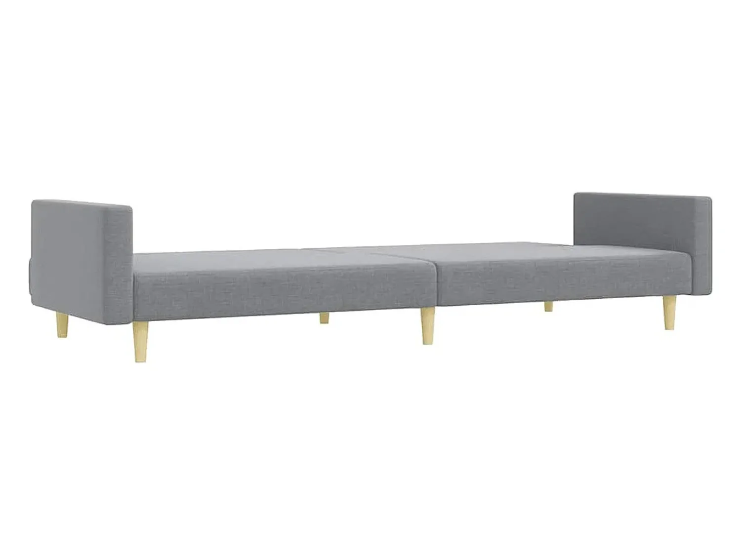 Sofá|vidaxl Sofá-cama de 2 lugares c/ apoio de pés tecido -claro Cinzento