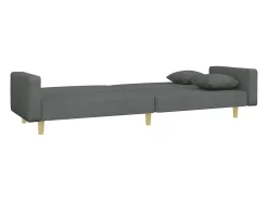 New Sofá-cama de 2 lugares c/ apoio de pés tecido -escuro PT919995 Cinzento
