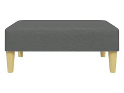 Sofá|vidaxl Sofá-cama de 2 lugares c/ apoio de pés tecido -escuro Cinzento