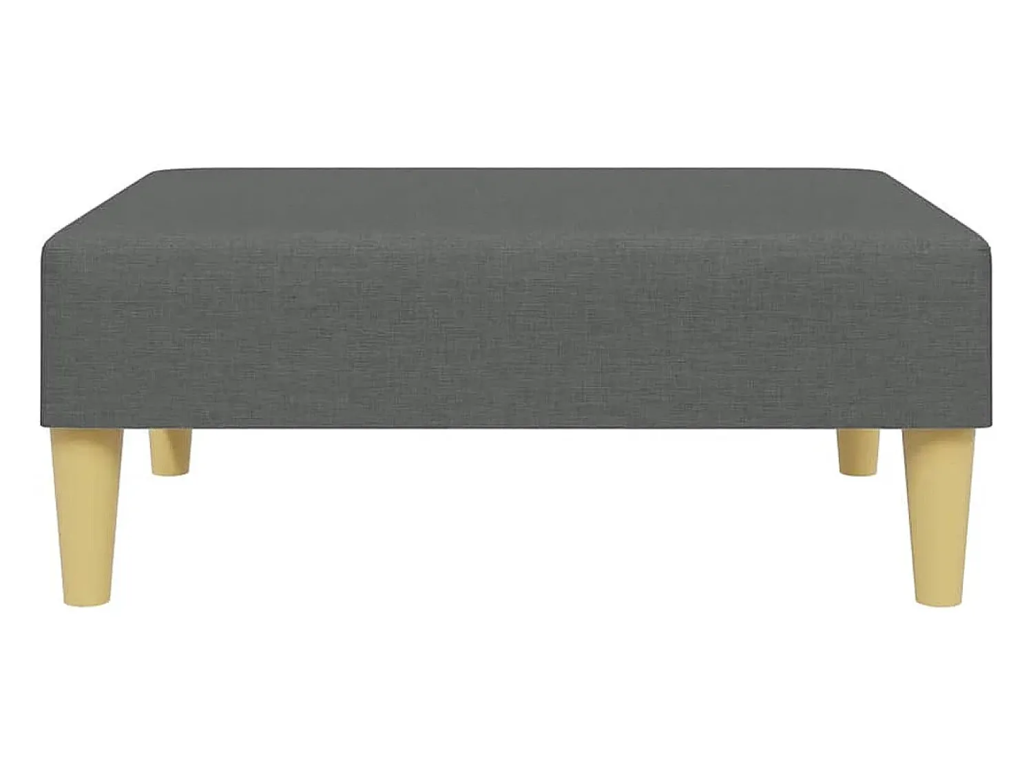 Sofá|vidaxl Sofá-cama de 2 lugares c/ apoio de pés tecido -escuro Cinzento