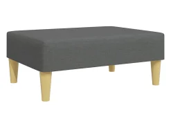 Sofá|vidaxl Sofá-cama de 2 lugares c/ apoio de pés tecido -escuro Cinzento