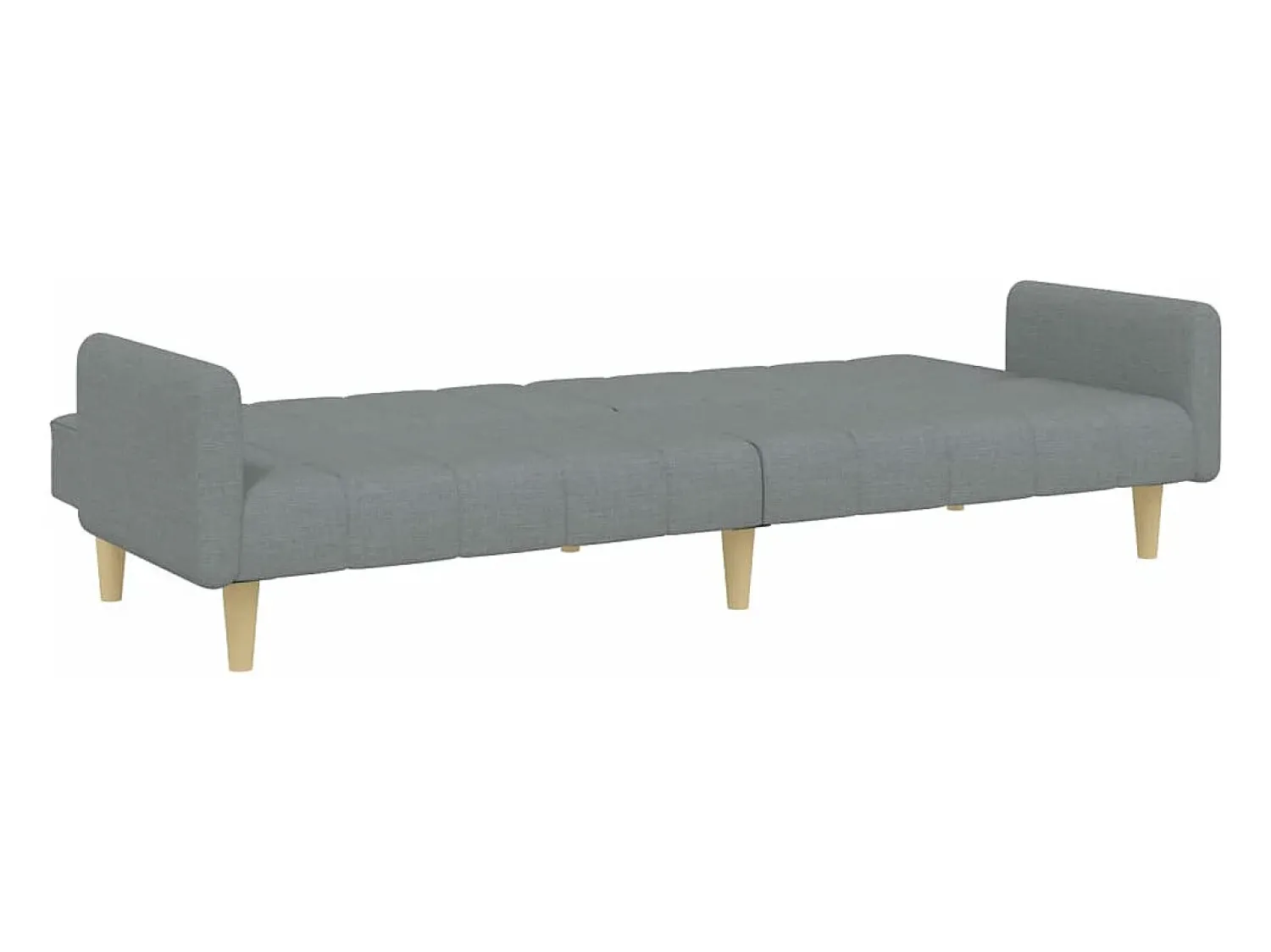 Sofá-cama de 2 lugares c/ apoio de pés tecido -claro PT402708^ Sofá