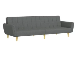 Sofá| Sofá-cama de 2 lugares c/ apoio de pés tecido -escuro PT702392 Cinzento