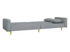Sofá* Sofá-cama de 2 lugares c/ apoio de pés tecido -claro PT180315 Cinzento