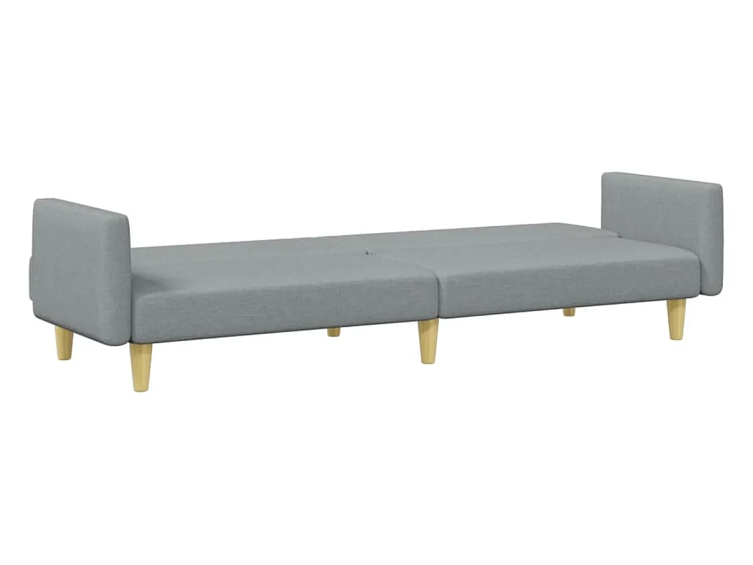Sofá| Sofá-cama de 2 lugares c/ apoio de pés tecido -claro PT736474 Cinzento