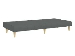 Sofá| Sofá-cama de 2 lugares c/ apoio de pés tecido -escuro PT777864 Cinzento