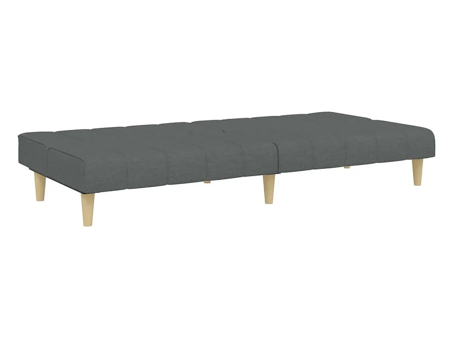 Sofá| Sofá-cama de 2 lugares c/ apoio de pés tecido -escuro PT777864 Cinzento