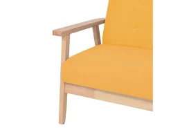 Sofá*Helloshop26 Sofá-cama de 3 lugares cama de hóspedes conversível sofá-cama para sala de estar sofá-cama dobrável para uso interno tecido 02_0019606 Amarelo