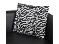 Sofá*Helloshop26 Sofá-cama de 3 lugares cama de hóspedes conversível sofá-cama para sala de estar sofá-cama dobrável para uso interno/externo couro sintético 02_0020106 Preto