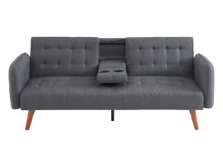 Sale Concept-Usine Sofá-cama de 3 lugares cinza com mesa central rebatível INVERNESS Cinzento