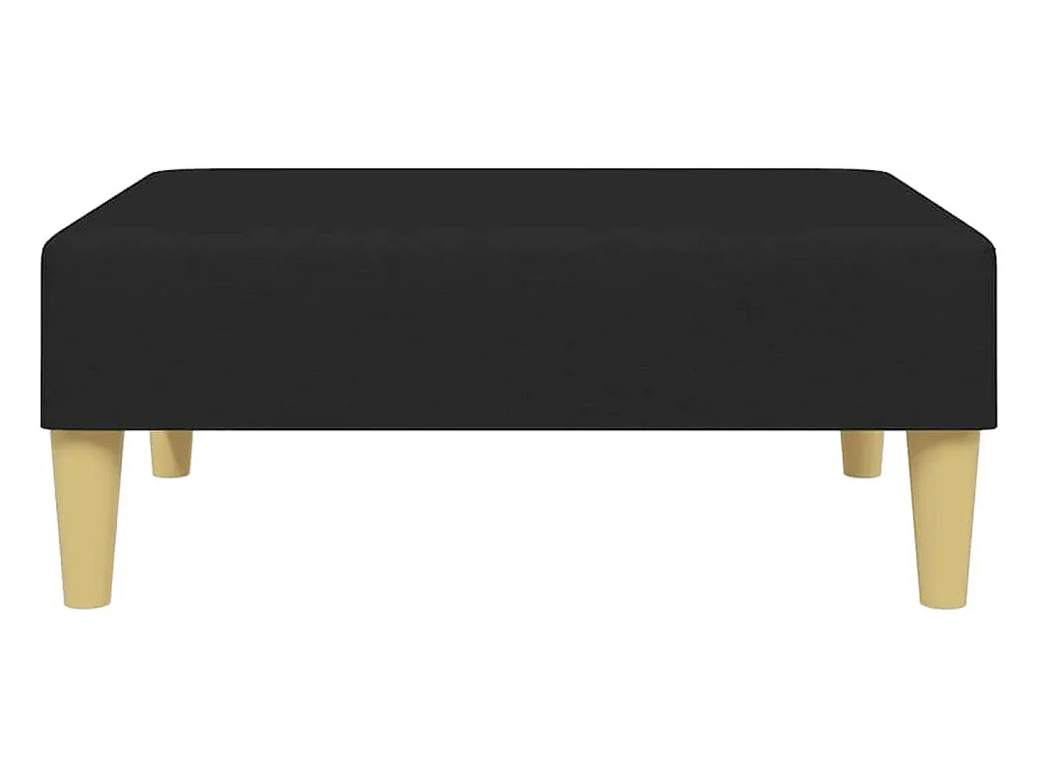 New vidaxl Sofá-cama de 2 lugares com apoio de pés tecido Preto