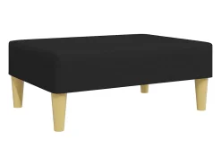 Clearance vidaxl Sofá-cama de 2 lugares com apoio de pés tecido Preto