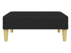 Clearance vidaxl Sofá-cama de 2 lugares com apoio de pés tecido Preto