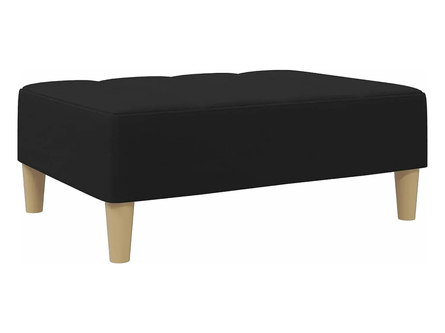 Sofá* Sofá-cama de 2 lugares com apoio de pés tecido PT477558 Preto