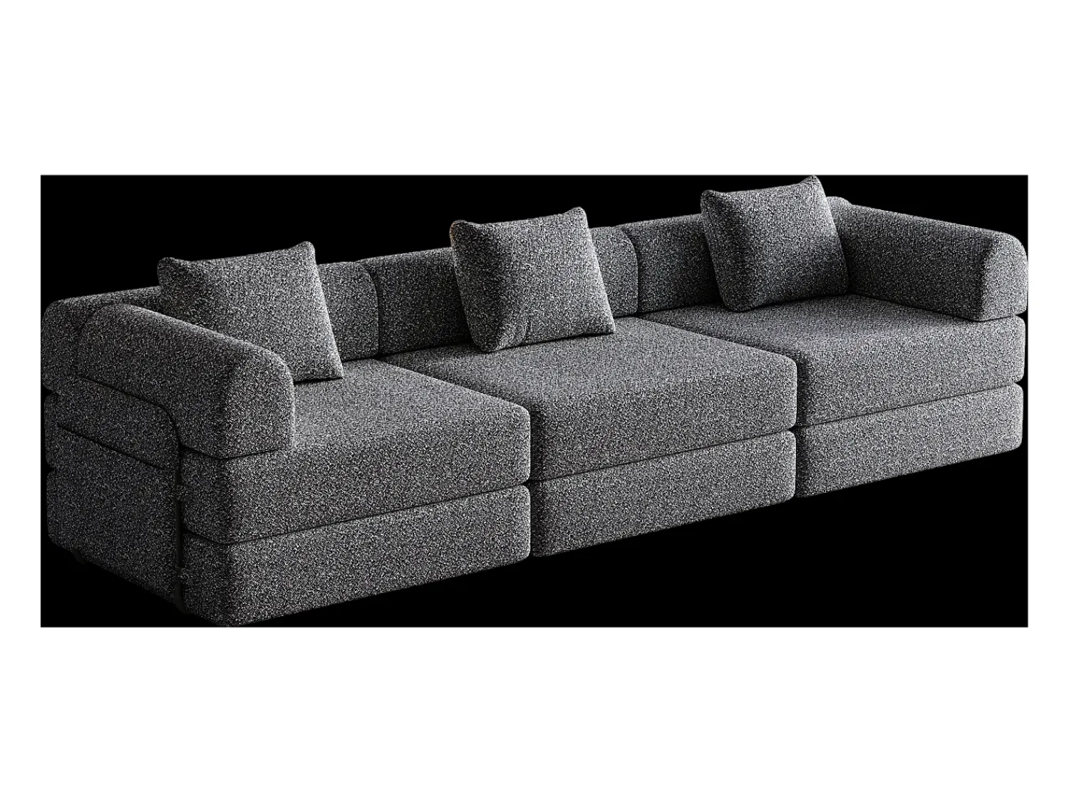 Best Hauss Spole Sofá-cama de 3 lugares com conversão rápida em tecido chenille - Várias combinações Cinzento