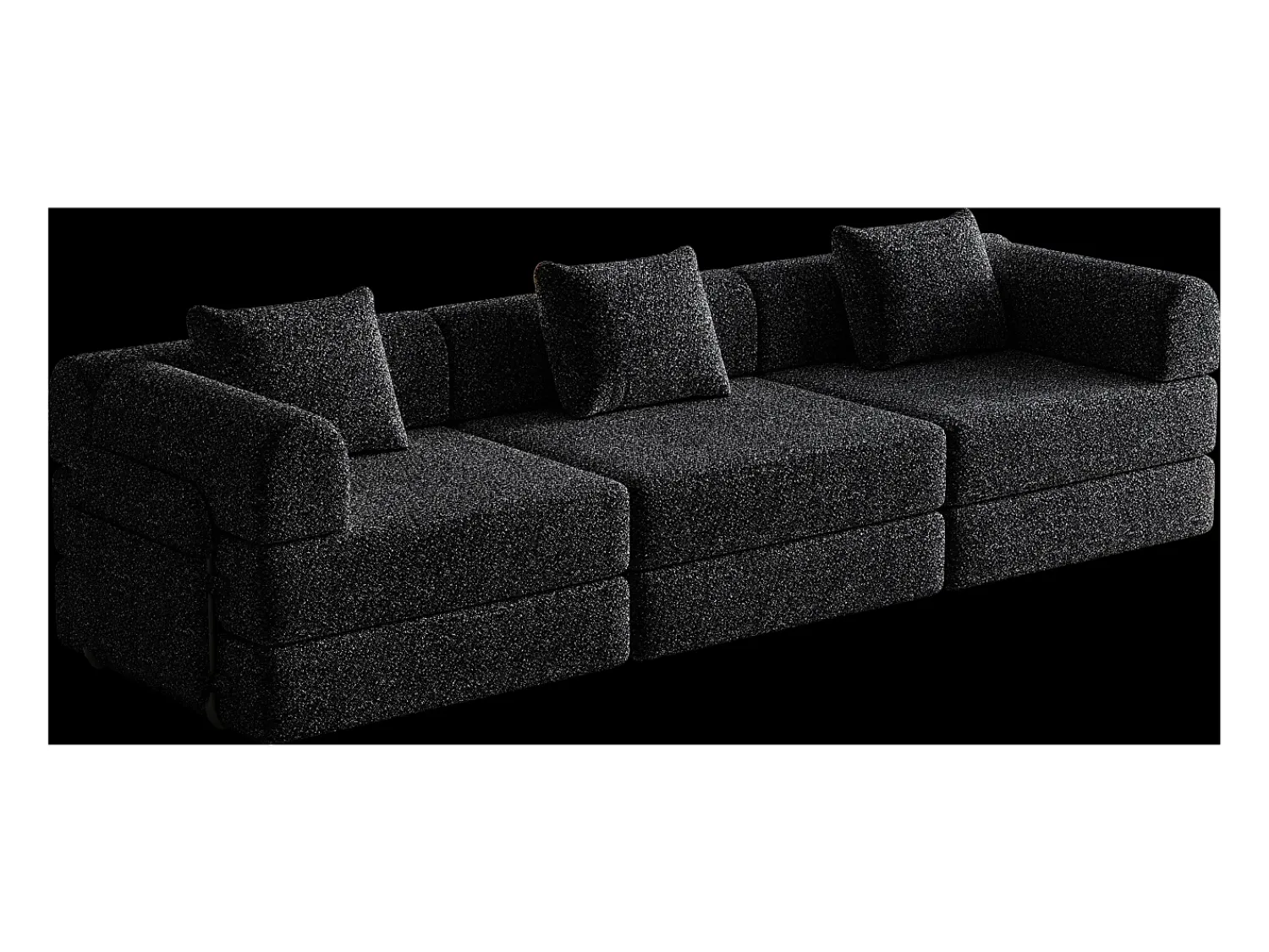 Hauss Spole Sofá-cama de 3 lugares com conversão rápida em tecido chenille - Várias combinações^ Sofá