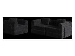 Hauss Spole Sofá-cama de 3 lugares com conversão rápida em tecido chenille - Várias combinações^ Sofá