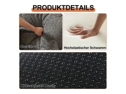 Sofá*Hauss Spole Sofá-cama de 2 lugares com conversão rápida em tecido chenille - Várias combinações Cinzento
