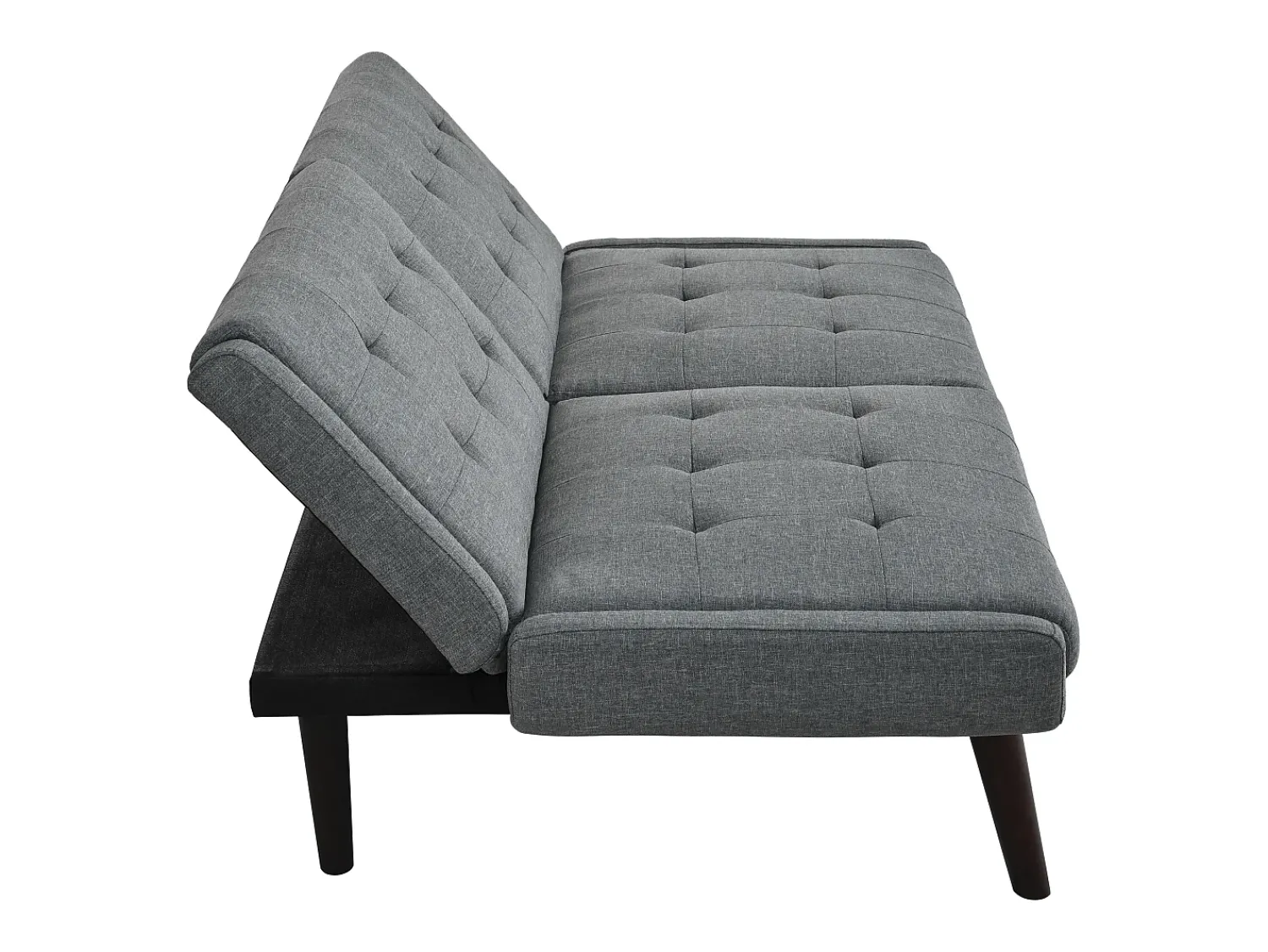 Sofá|Hauss Spole Sofá-cama de 2 lugares com conversão rápida - Encosto reclinável em 5 posições - Tecido de linho Cinzento