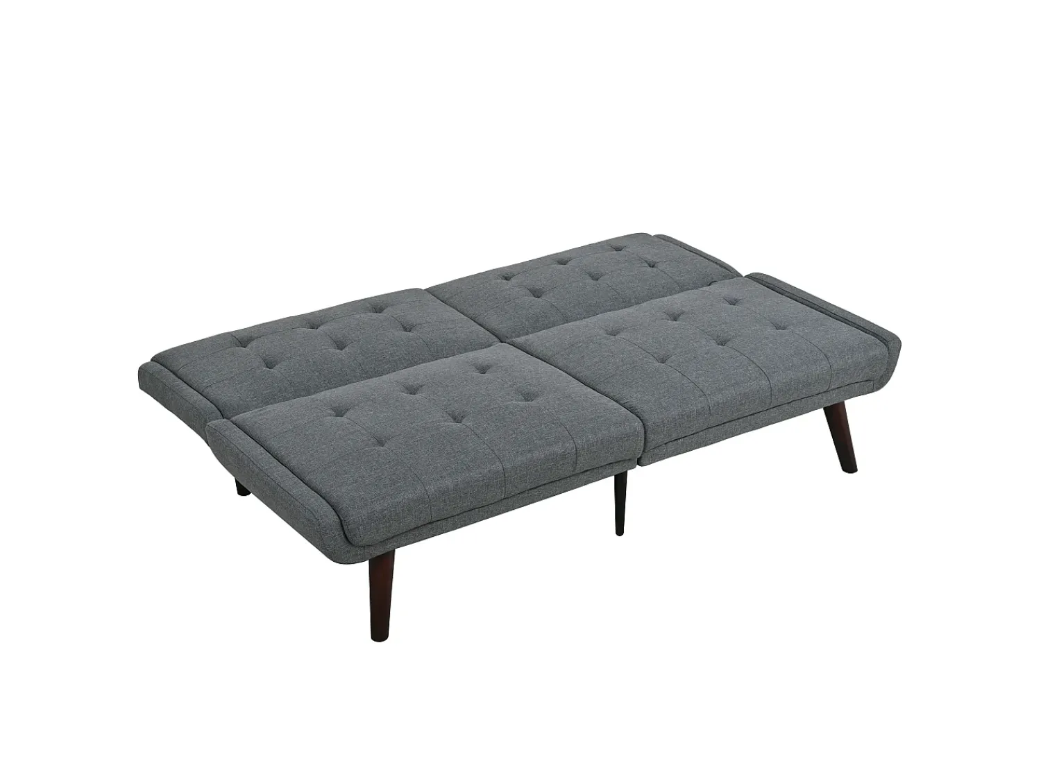 Sofá|Hauss Spole Sofá-cama de 2 lugares com conversão rápida - Encosto reclinável em 5 posições - Tecido de linho Cinzento
