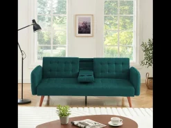 Sofá|Concept-Usine Sofá-cama de 3 lugares conversível com mesa central rebatível INVERNESS Verde