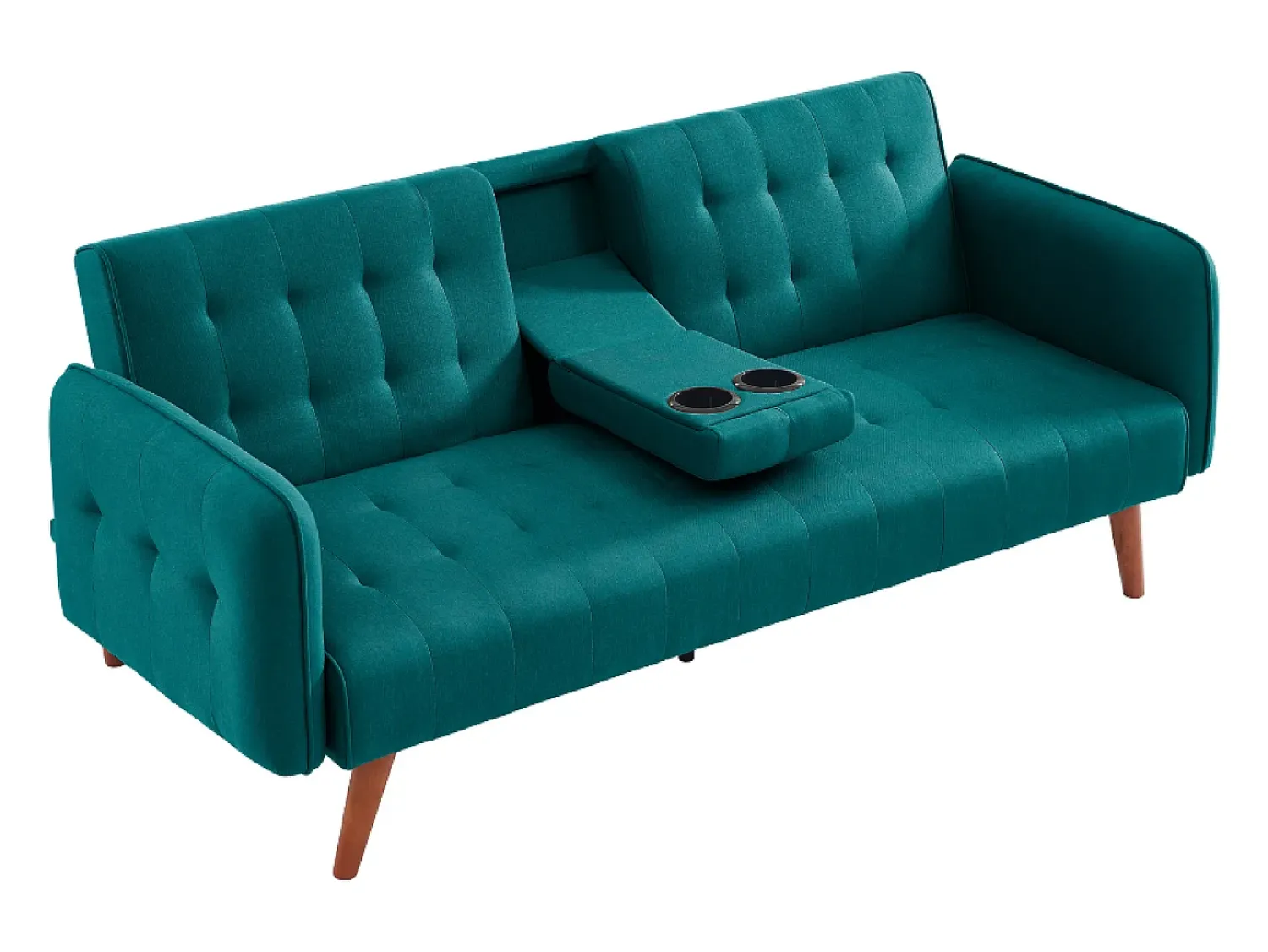 Sofá|Concept-Usine Sofá-cama de 3 lugares conversível com mesa central rebatível INVERNESS Verde