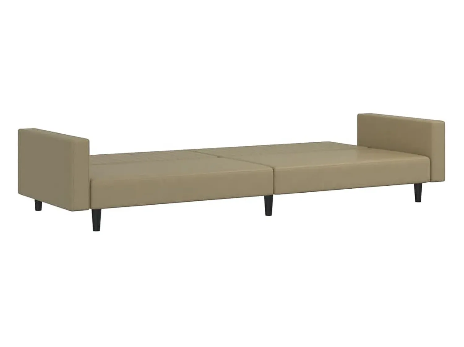 Sofá|vidaxl Sofá-cama de 2 lugares couro artificial cappuccino Castanho