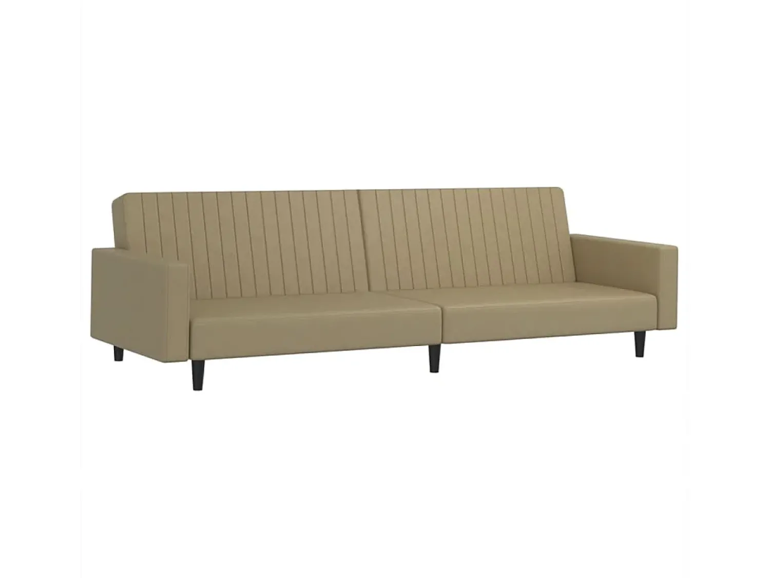 Sofá|vidaxl Sofá-cama de 2 lugares couro artificial cappuccino Castanho