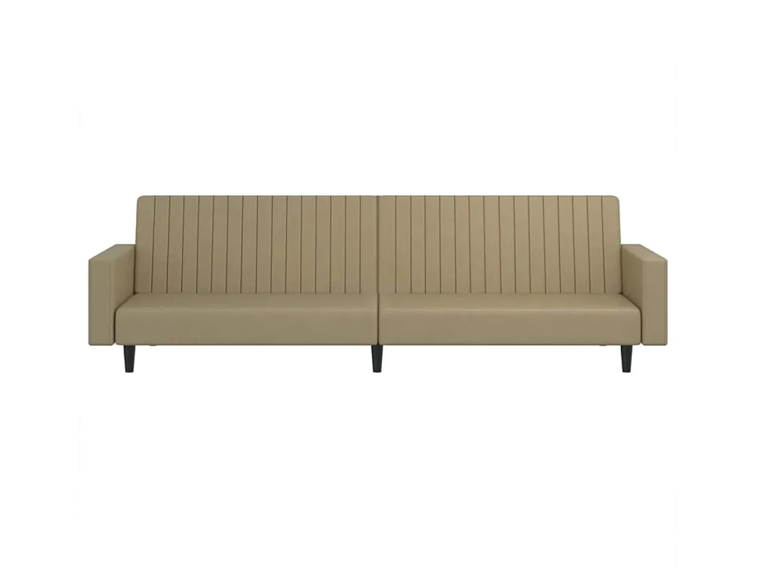 Sofá-cama de 2 lugares couro artificial cappuccino PT552364^ Sofá