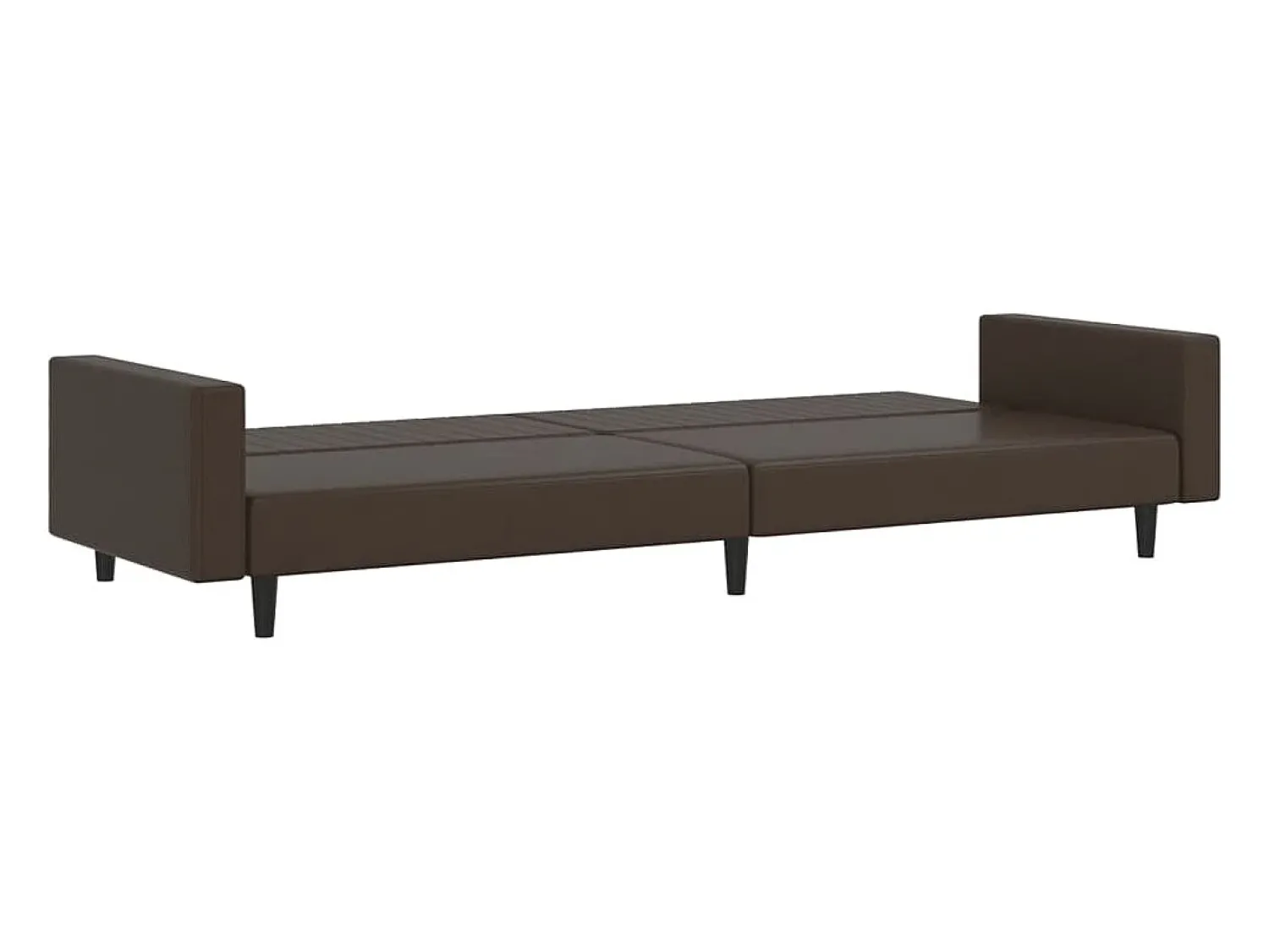 Discount Sofá-cama de 2 lugares couro artificial PT422595 Castanho