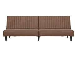 Outlet vidaxl Sofá-cama de 2 lugares couro artificial Castanho