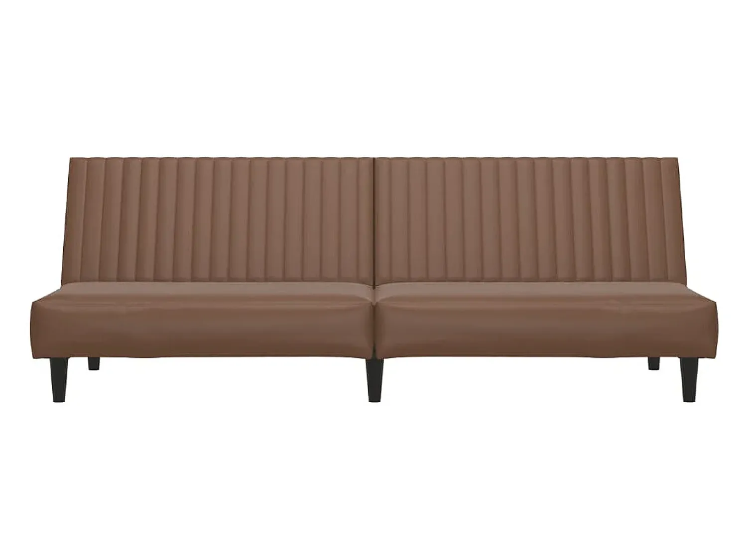 Outlet vidaxl Sofá-cama de 2 lugares couro artificial Castanho