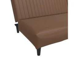 Outlet vidaxl Sofá-cama de 2 lugares couro artificial Castanho
