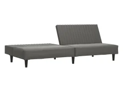 Sofá| Sofá-cama de 2 lugares couro artificial PT522194 Cinzento