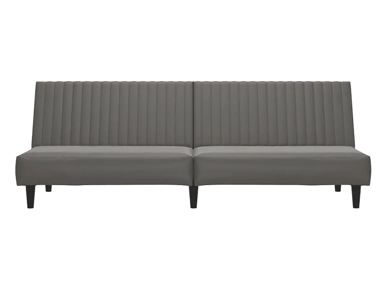 Sofá| Sofá-cama de 2 lugares couro artificial PT522194 Cinzento