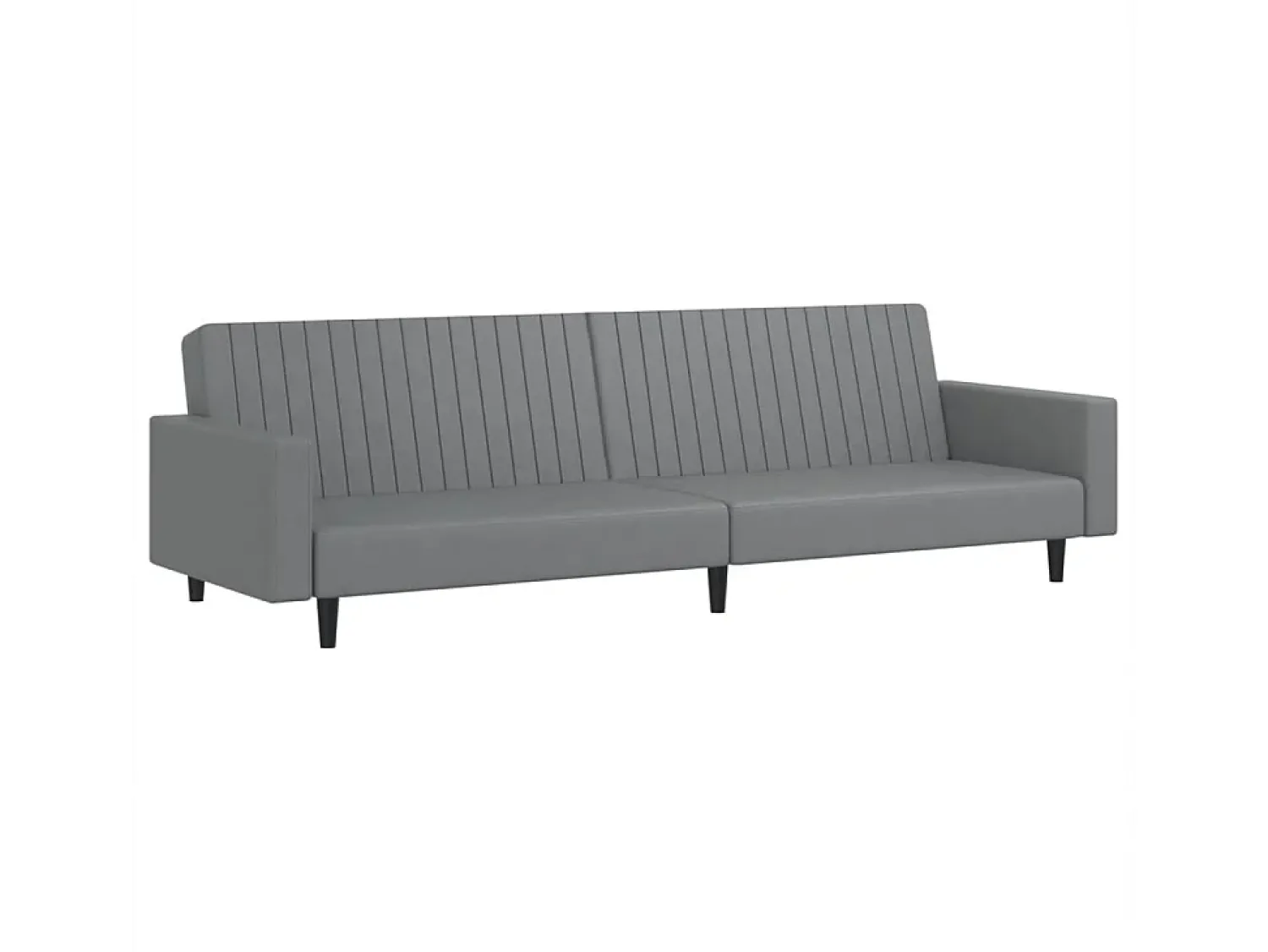 Outlet Sofá-cama de 2 lugares couro artificial PT907746 Cinzento
