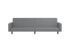 Outlet Sofá-cama de 2 lugares couro artificial PT907746 Cinzento