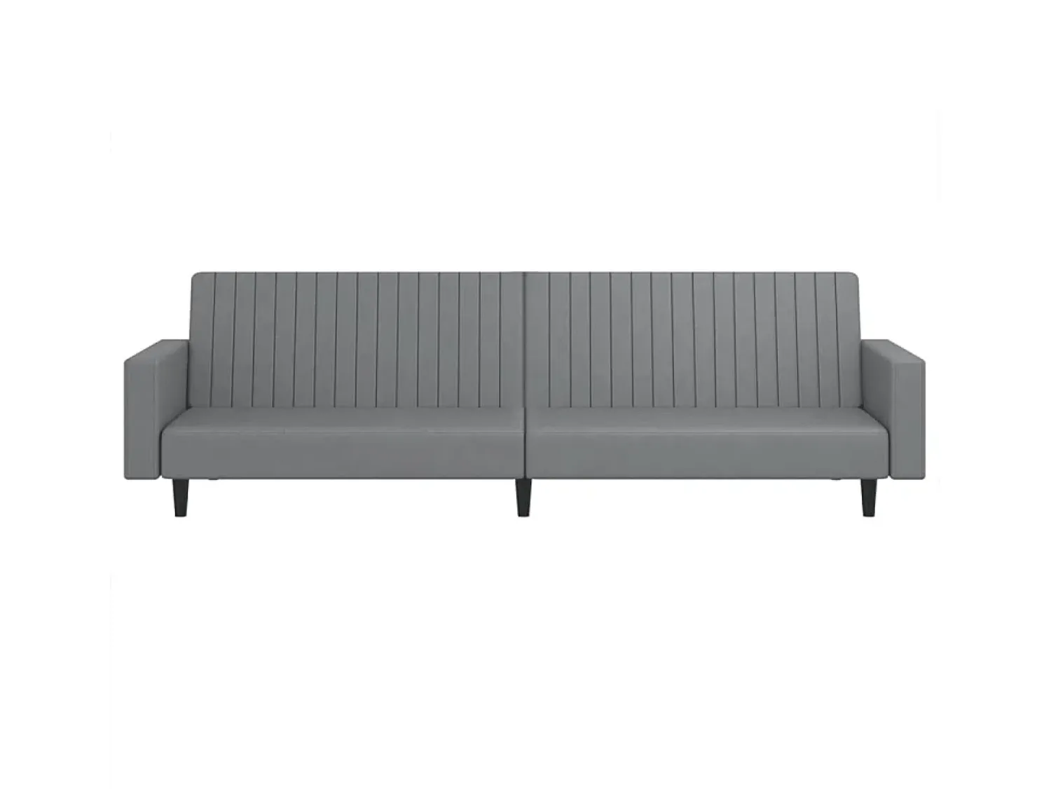 Outlet Sofá-cama de 2 lugares couro artificial PT907746 Cinzento