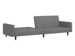 Outlet Sofá-cama de 2 lugares couro artificial PT907746 Cinzento