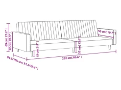 Outlet vidaxl Sofá-cama de 2 lugares couro artificial Castanho