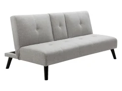 Sofá|Vente-unique Sofá-cama de 3 lugares em tecido cinza claro com mesa CLOSIPA Cinzento claro