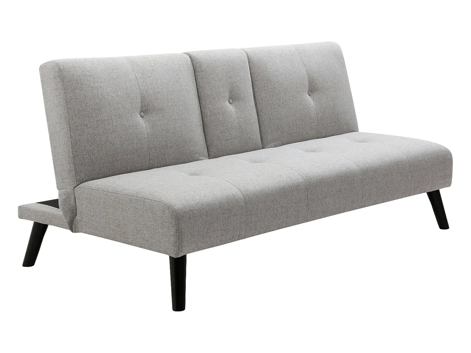 Sofá|Vente-unique Sofá-cama de 3 lugares em tecido cinza claro com mesa CLOSIPA Cinzento claro