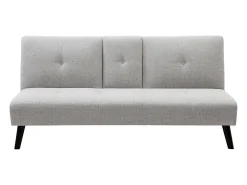 Sofá|Vente-unique Sofá-cama de 3 lugares em tecido cinza claro com mesa CLOSIPA Cinzento claro