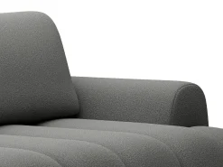 Vente-unique Sofá-cama de 4 lugares em tecido cinza FRIDORA^ Sofá