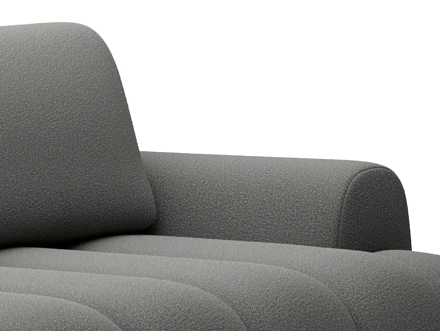 Vente-unique Sofá-cama de 4 lugares em tecido cinza FRIDORA^ Sofá