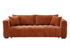 Vente-unique Sofá-cama de 3 lugares em tecido texturizado PANILO^ Sofá