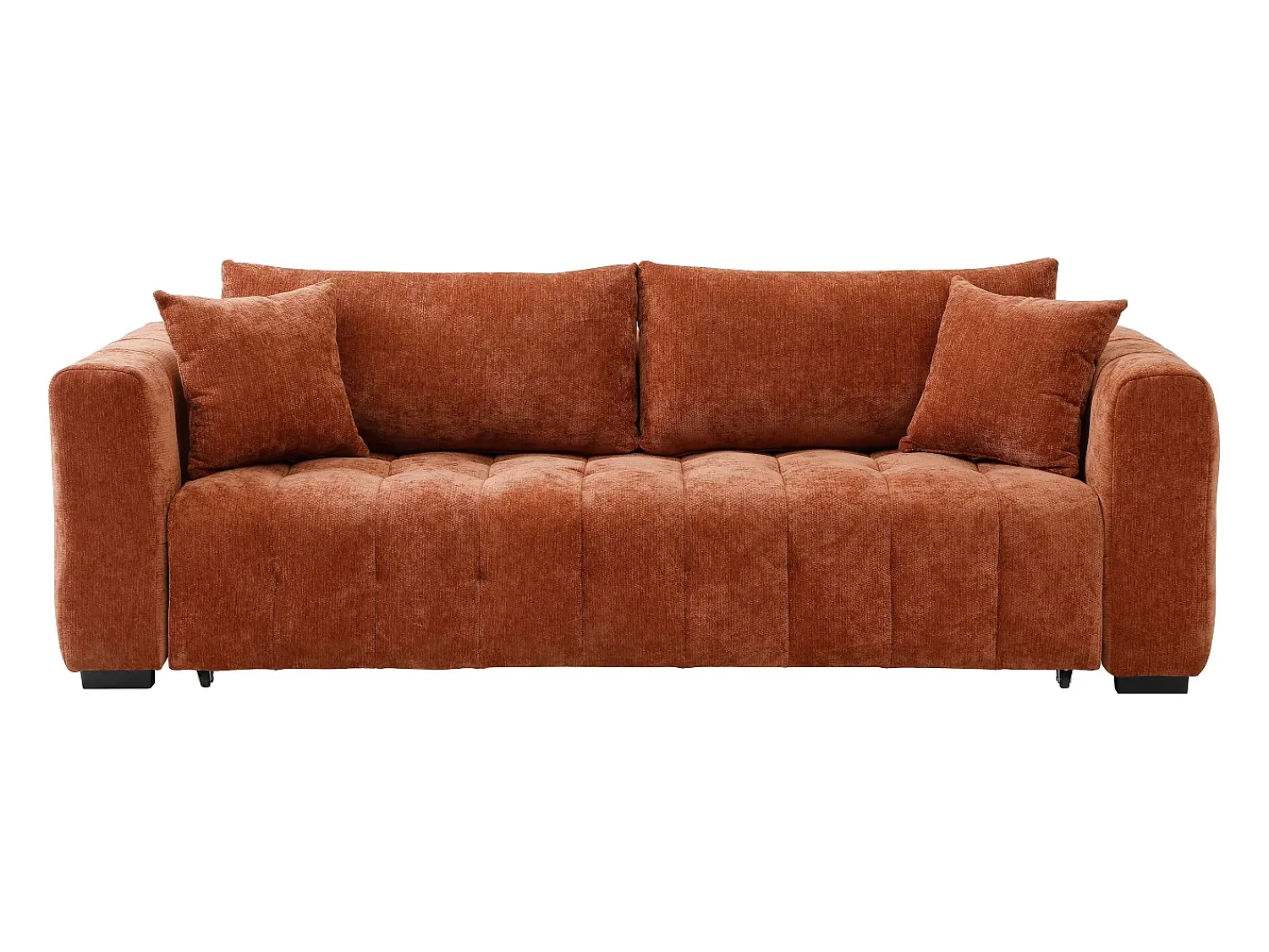 Vente-unique Sofá-cama de 3 lugares em tecido texturizado PANILO^ Sofá