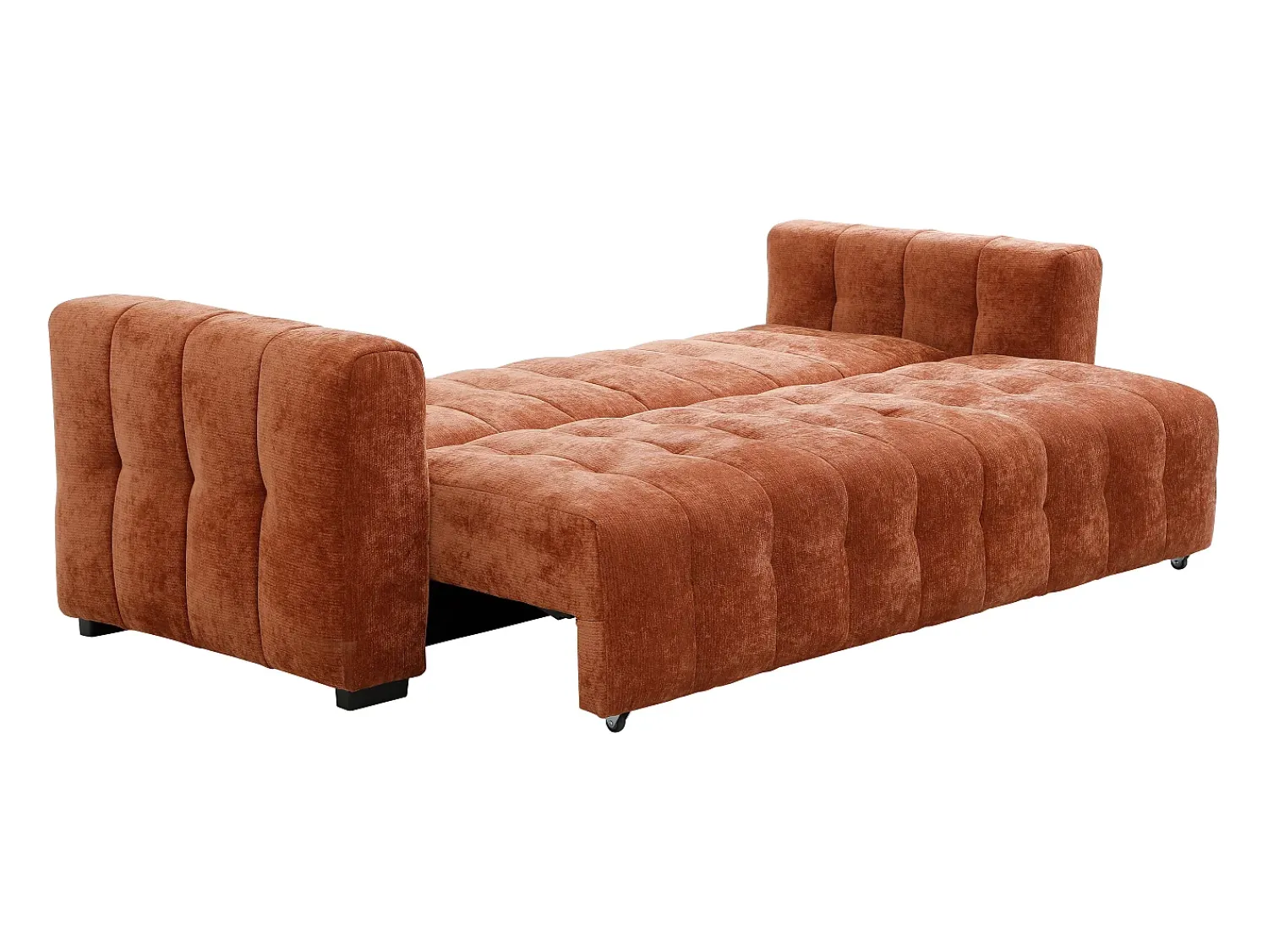 Vente-unique Sofá-cama de 3 lugares em tecido texturizado PANILO^ Sofá