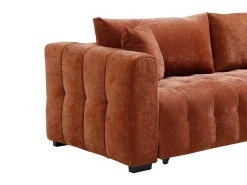 Vente-unique Sofá-cama de 3 lugares em tecido texturizado PANILO^ Sofá