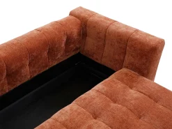 Vente-unique Sofá-cama de 3 lugares em tecido texturizado PANILO^ Sofá